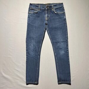 Nudie Jeans Tight Terry Jeans Rinse Twill Mens 31x26 Blue Slim Fit Pants‎